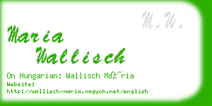 maria wallisch business card